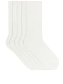 Supima Cotton Rib Socks 5 Pairs