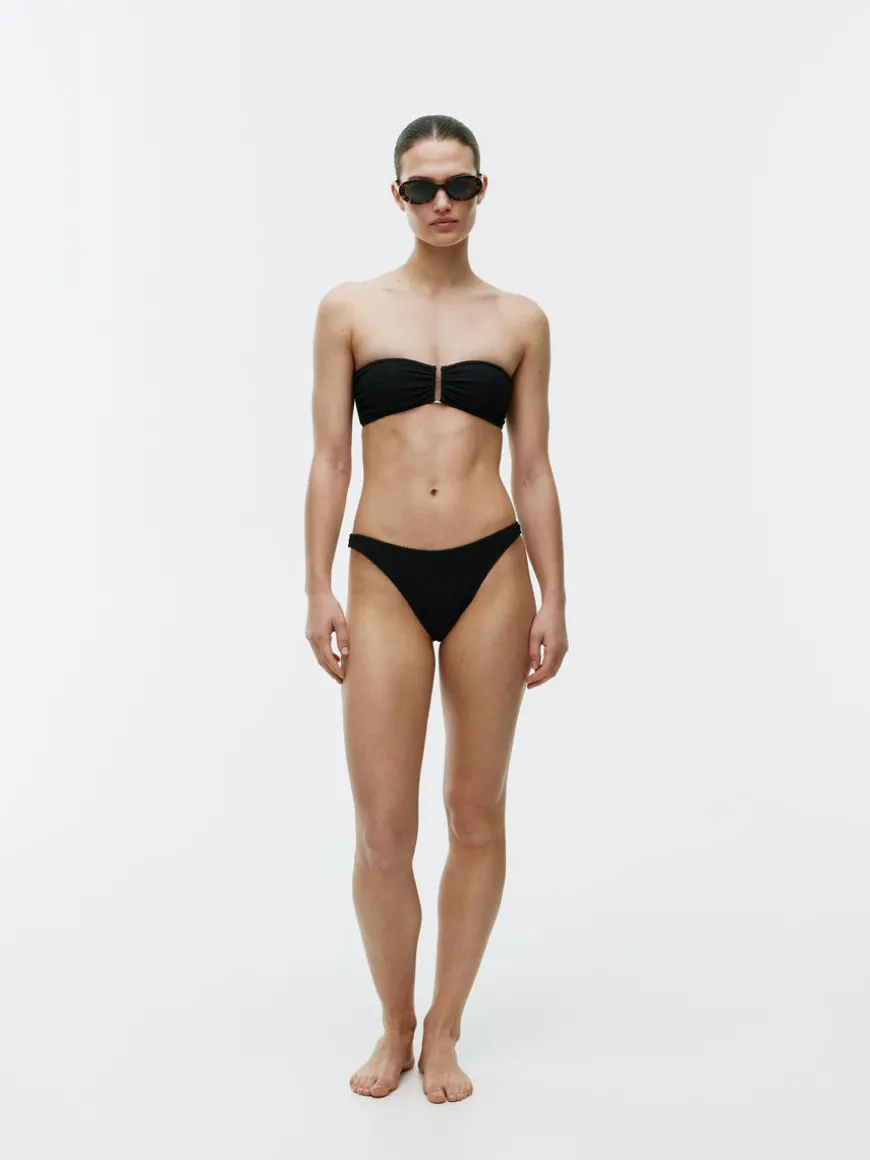 Textured Bandeau Bikini Top