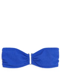 Textured Bandeau Bikini Top