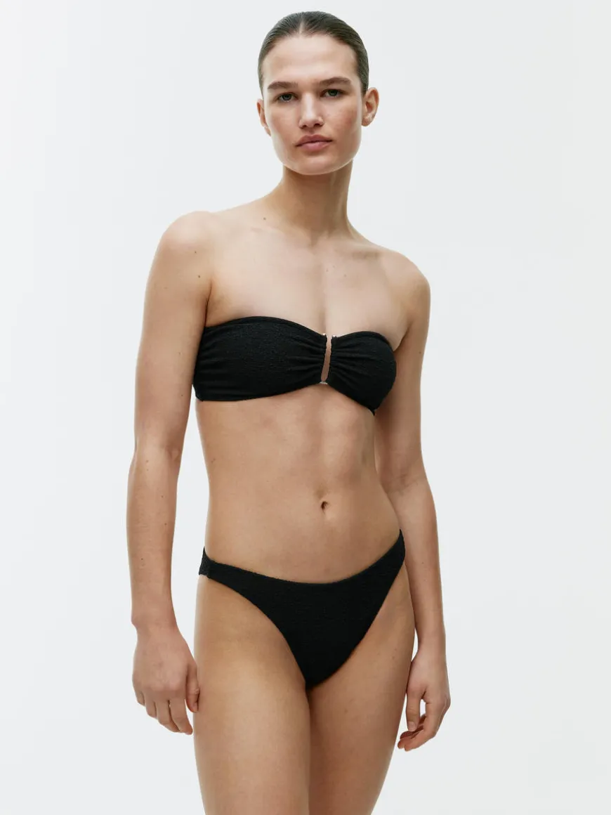 Textured Bandeau Bikini Top
