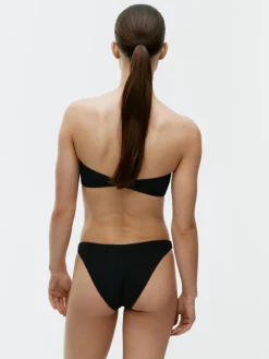 Textured Bandeau Bikini Top