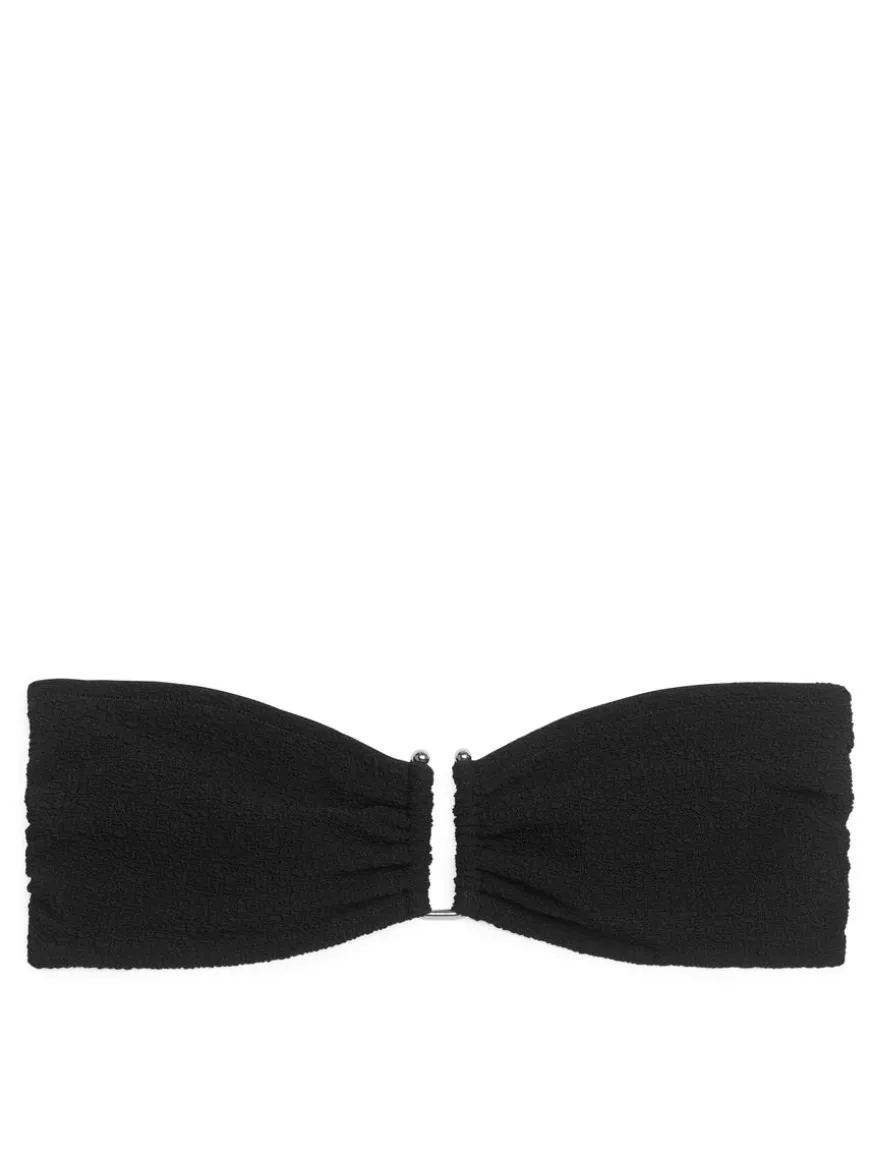 Textured Bandeau Bikini Top