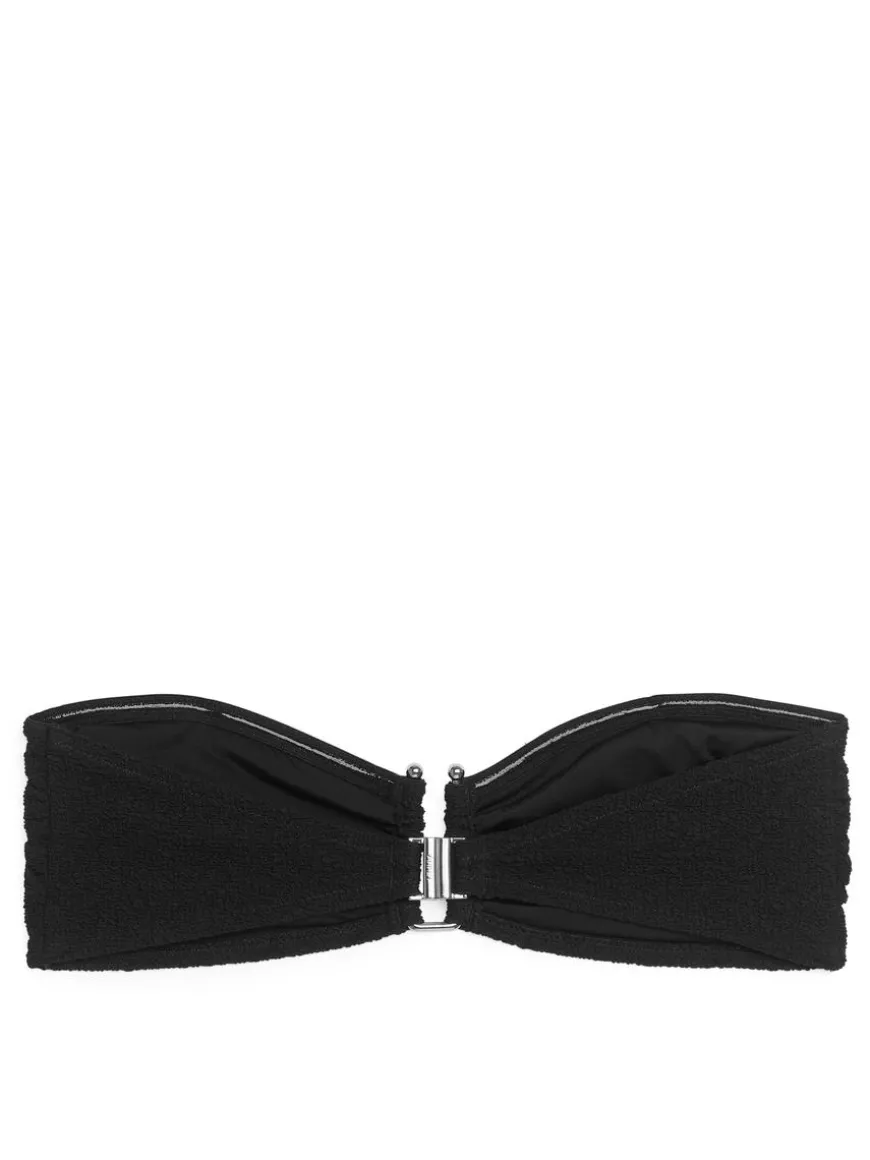 Textured Bandeau Bikini Top