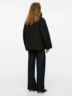 Upcycled Down High-Collar Jacket