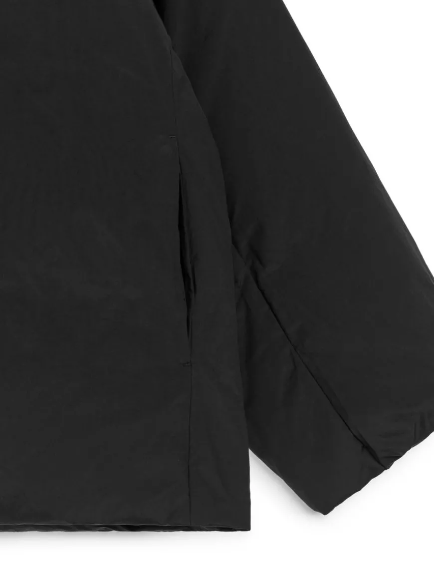 Upcycled Down High-Collar Jacket