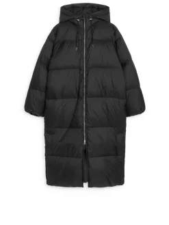 Upcycled Down Long Coat