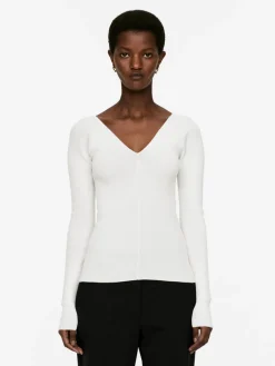 V-Neck Rib Top