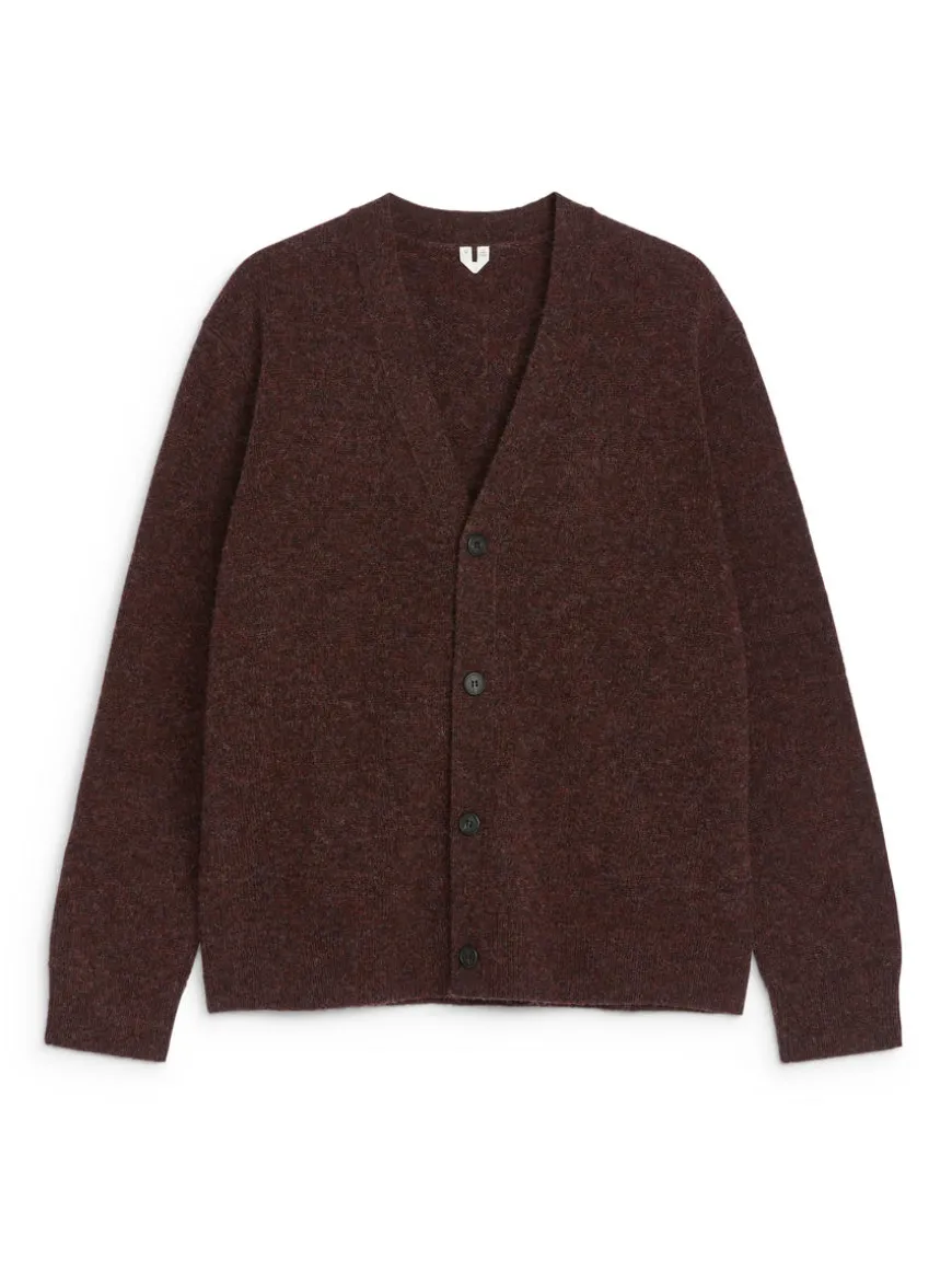 V-Neck Wool Cardigan