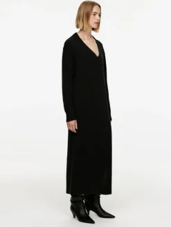V-Neck Wool Dress
