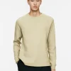 Waffle-Knit Sweatshirt