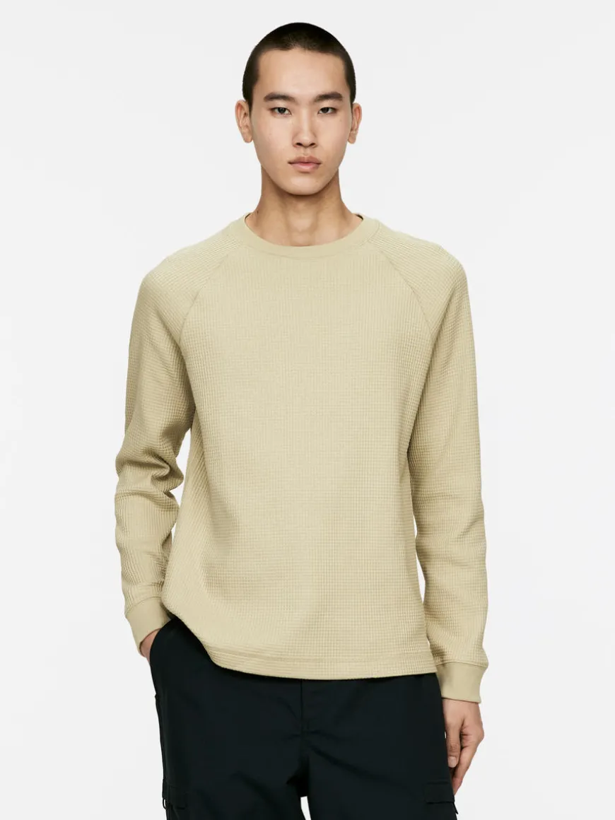 Waffle-Knit Sweatshirt