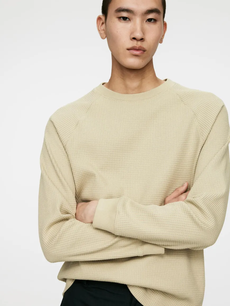 Waffle-Knit Sweatshirt