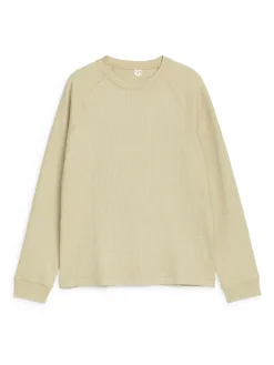 Waffle-Knit Sweatshirt