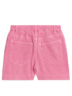 Washed Denim Bermuda Shorts
