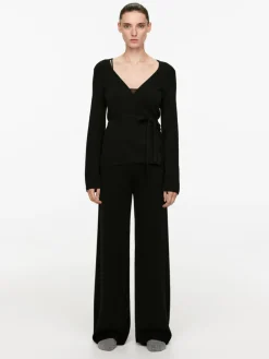 Wide Cashmere-Wool Trousers