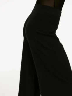Wide Cashmere-Wool Trousers
