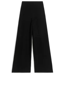 Wide Cashmere-Wool Trousers