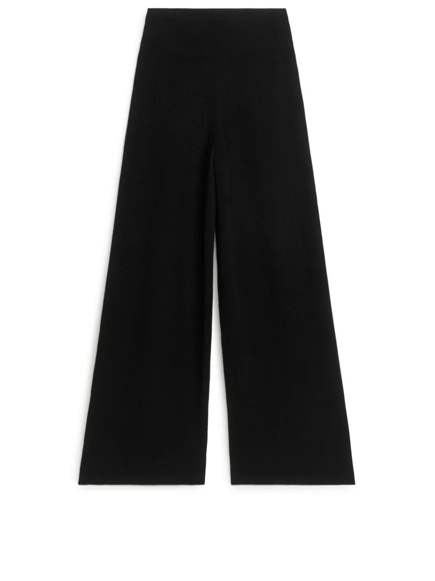 Wide Cashmere-Wool Trousers