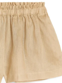 Wide Linen Shorts