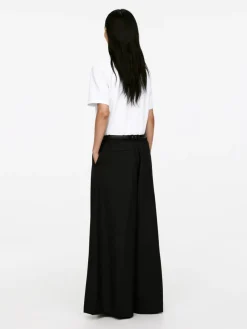 Wide Wool-Blend Trousers