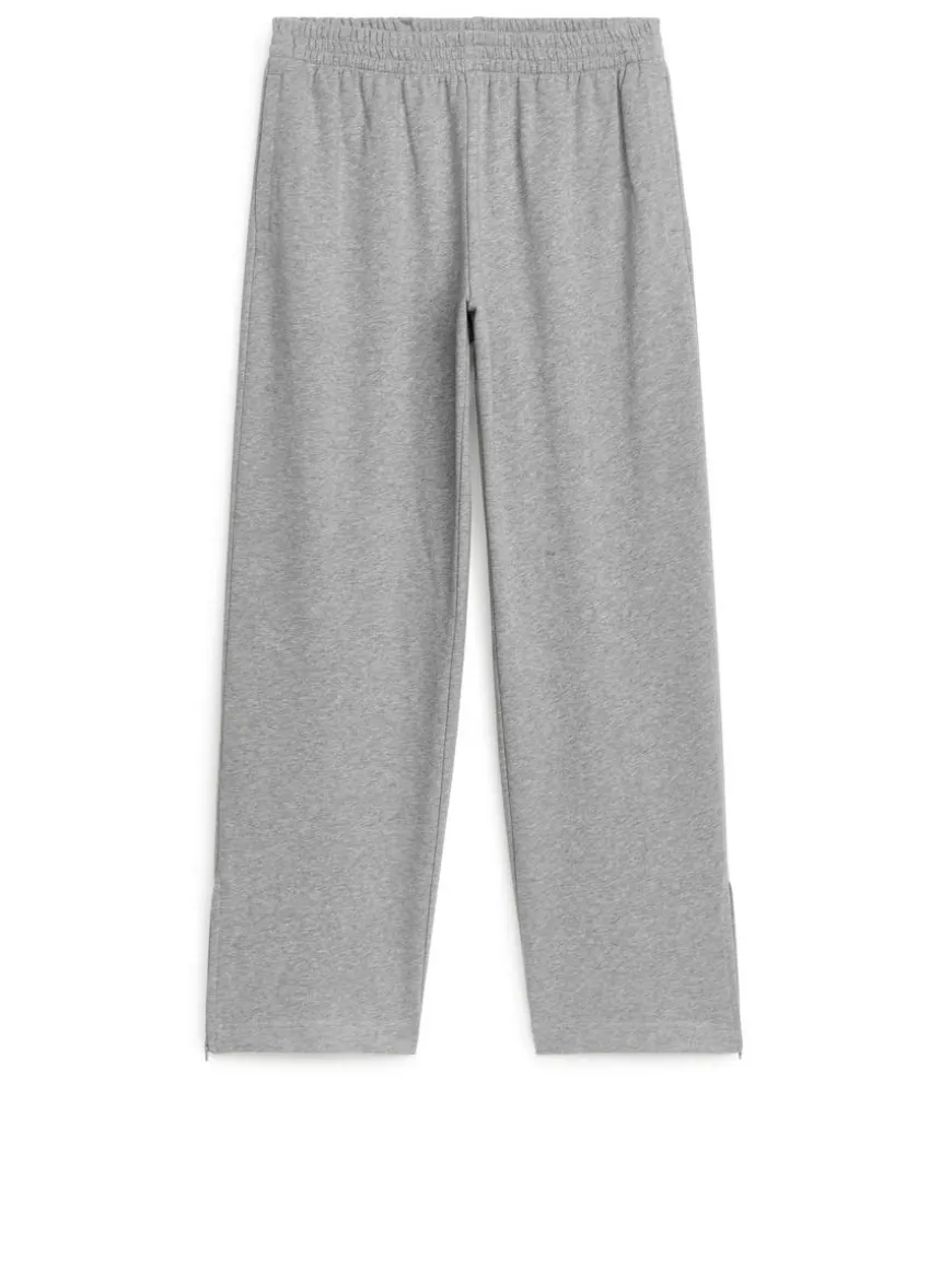 Wide-Leg Slit Sweatpants