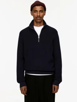 Wool & Cotton Half Zip Jumper