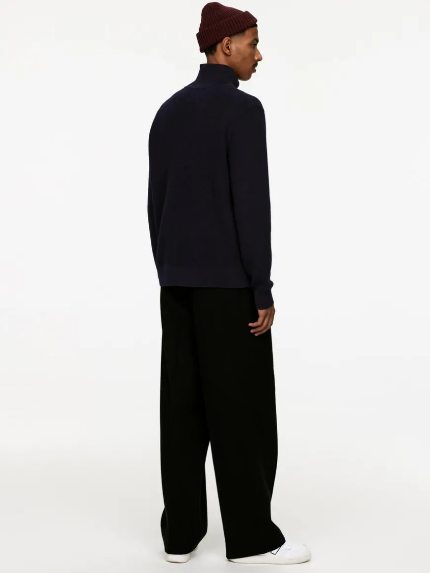 Wool & Cotton Half Zip Jumper