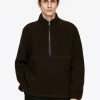 Wool Blend Pile Half-Zip
