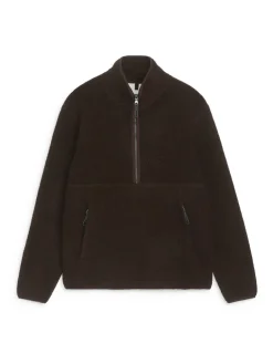 Wool Blend Pile Half-Zip