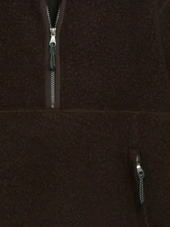 Wool Blend Pile Half-Zip