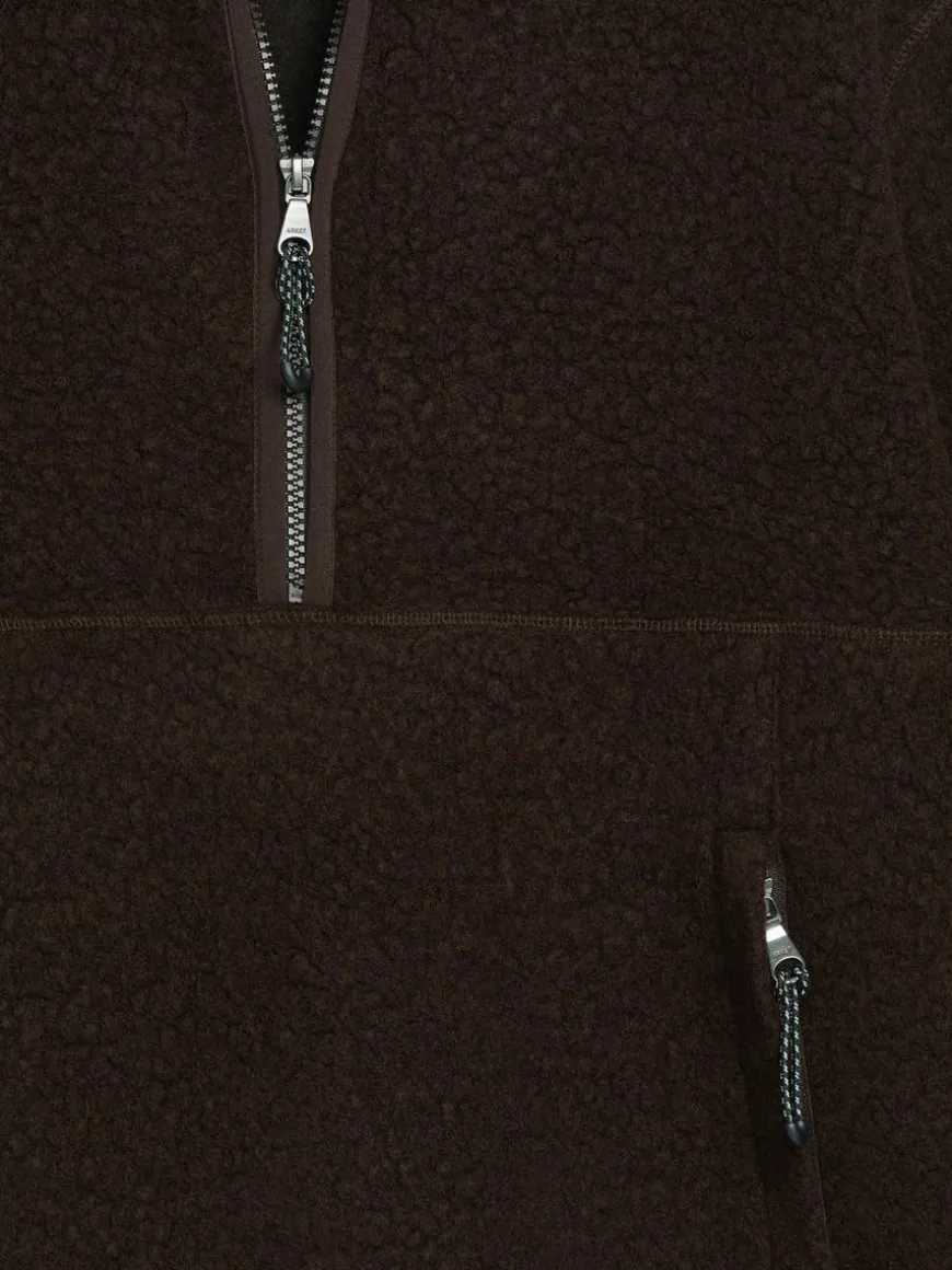 Wool Blend Pile Half-Zip