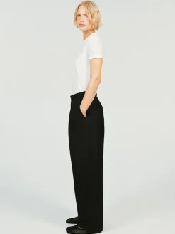Wool Blend Twill Trousers