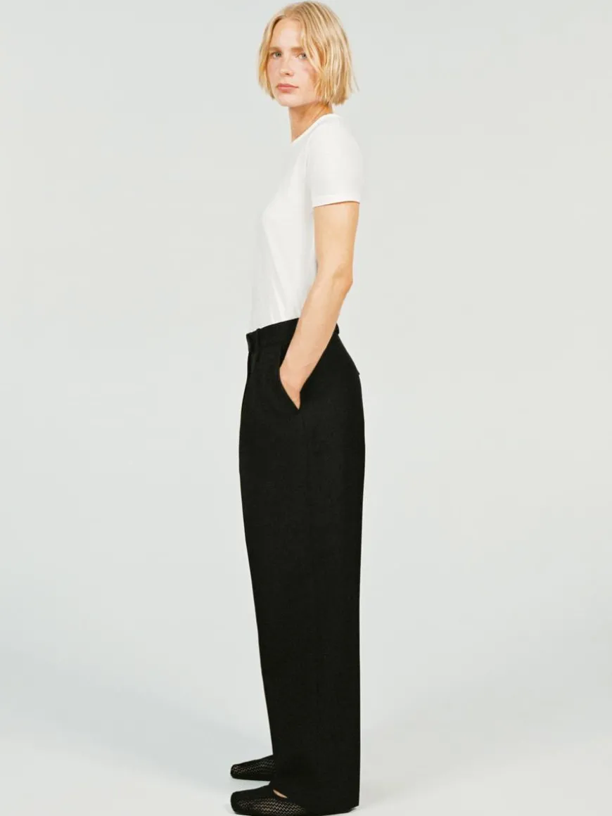Wool Blend Twill Trousers