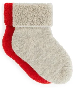 Wool Terry Baby Socks, 2 Pairs