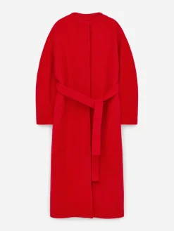 Wool-Blend Belted Coat