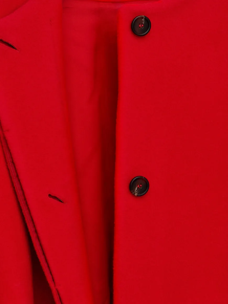 Wool-Blend Belted Coat