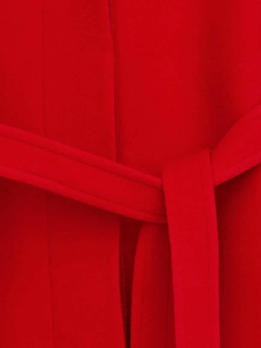 Wool-Blend Belted Coat