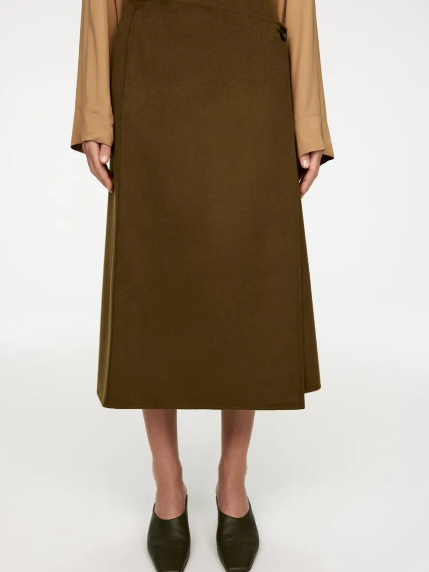 Wool-Blend Doublé Skirt