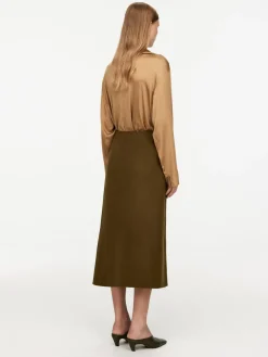 Wool-Blend Doublé Skirt