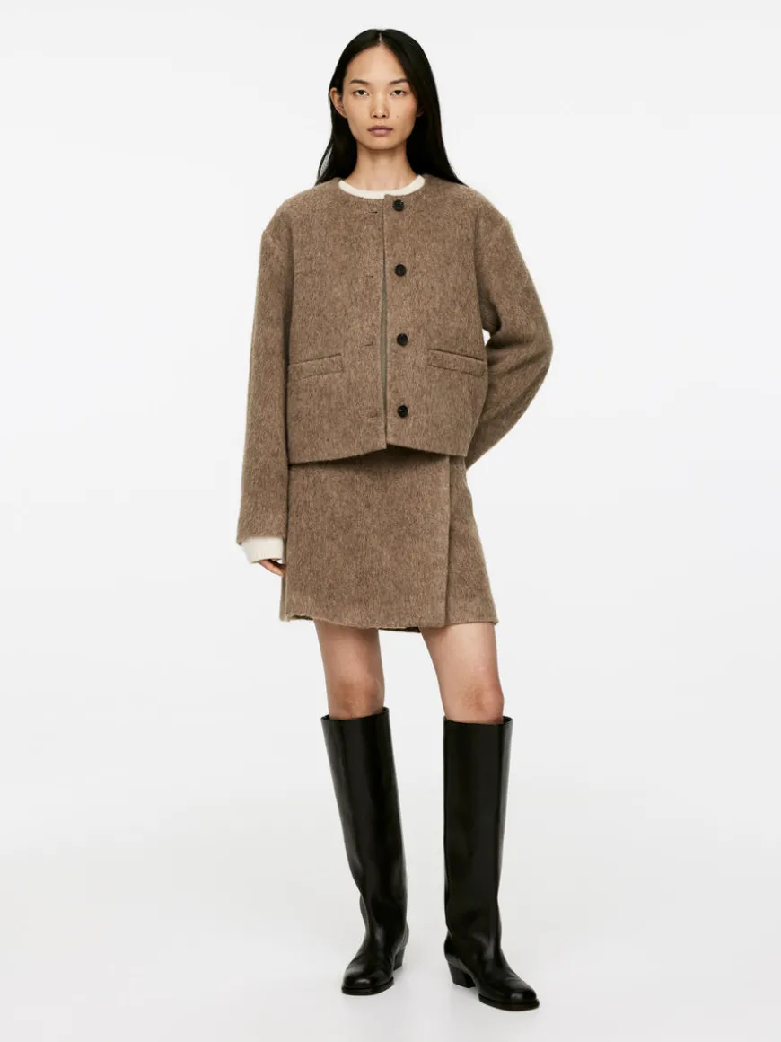 Wool-Blend Mini Skirt