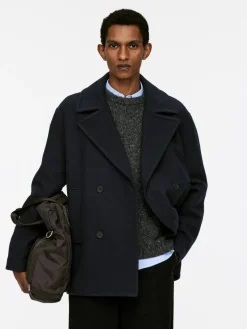 Wool-Blend Pea Coat