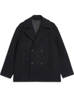 Wool-Blend Pea Coat