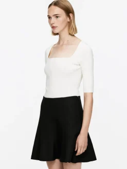 Wool-Blend Sculptural Skirt